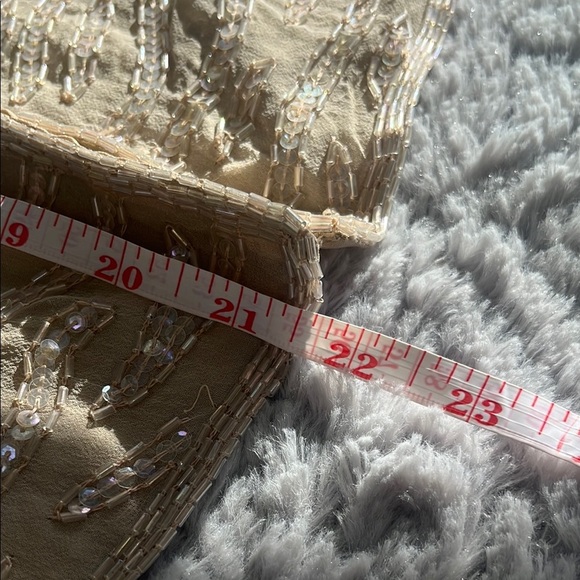 ADRIANNA PAPELL Elegant Cream Sequin topper Jacket MP GLAM Event dressy wedding - Picture 8 of 9